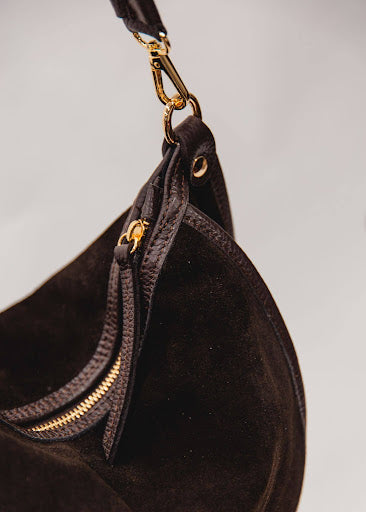Luna Hobo-Italian Leather Suede
