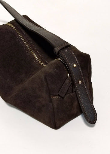 Incanto Italian Suede Slouchy Barrel Bag