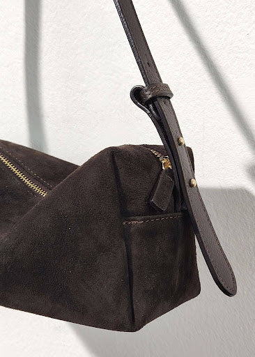 Incanto Italian Suede Slouchy Barrel Bag