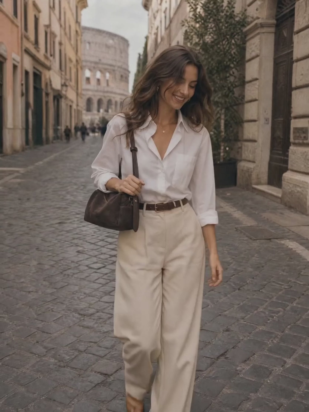 Veneto Barrel Bag -Italian Leather Suede Mocha